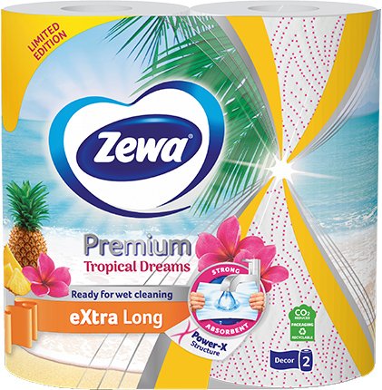 Zewa бум полотенца Extra long 2сл, 2рул (70 листов)
